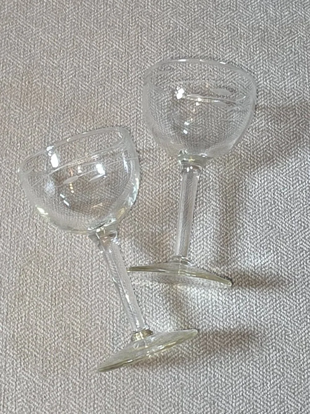 Etched Wine Sherry Glasses Flutes Set of 2 Cocktail Goblets Date Night Romantic